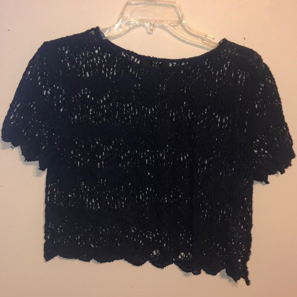 Navy Crop Top